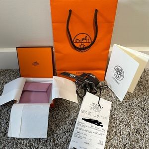 Hermes Bastia coin purse, mauve colour. AUTHENTIC
